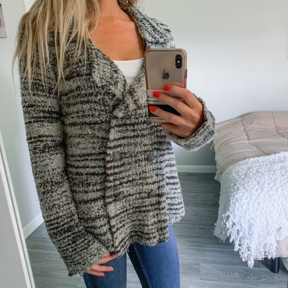 Free People Knit Blazer Sweater Jacket